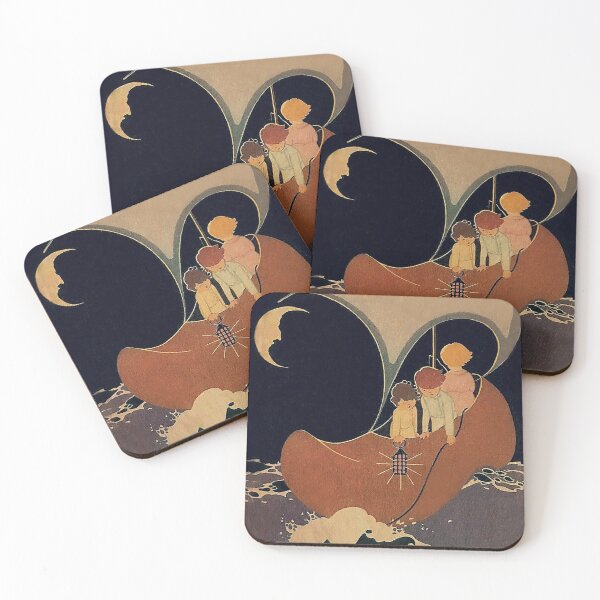 Item preview, Antique Illustration of Children in a Shoe Boat. designed and sold by FuzzyHoney.