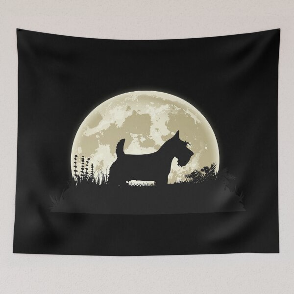 Item preview, Scottish Terrier Silhouette in Front of Moon designed and sold by mivanjanko.