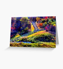 Stepping into the woods Greeting Card