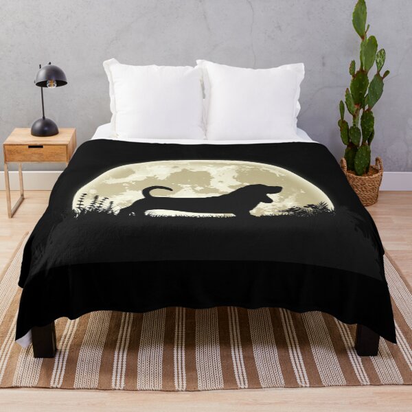 Item preview, Basset hound Silhouette in Front of Moon designed and sold by mivanjanko.