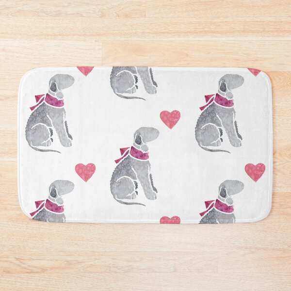 Item preview, Watercolour Bedlington Terrier (pink) designed and sold by animalartbyjess.