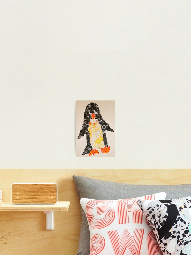Spirograph Penguin: a Patterned Spirograph Collage - Penguin - Sticker