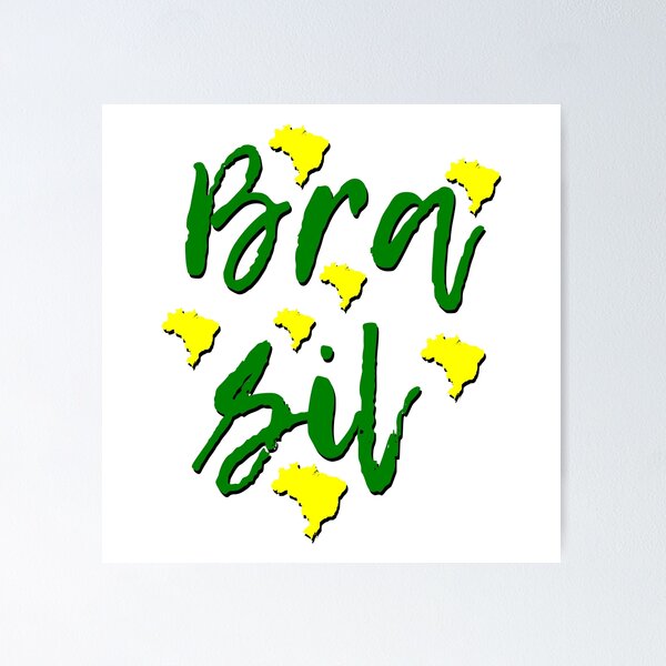 Item preview, Brasil Map Typography designed and sold by Almdrs.