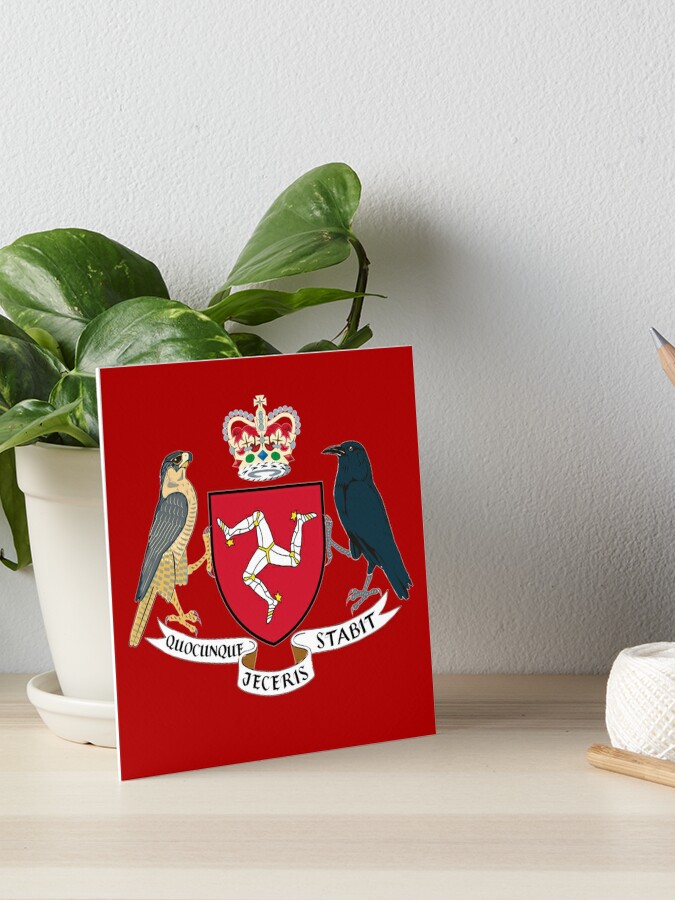 Isle Of Man Flagge 3 Beine Des Mannes Manx Wappen Celtic Triskelion Galeriedruck Von Thespottydogg Redbubble