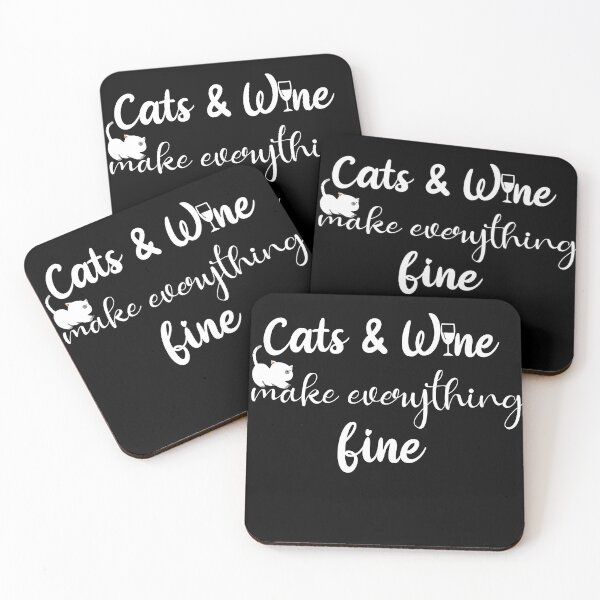 Item preview, Cats And Wine Make Everything Fine T Shirt ,Cats And Wine Make Everything Fine T Shirt designed and sold by Noussairox.