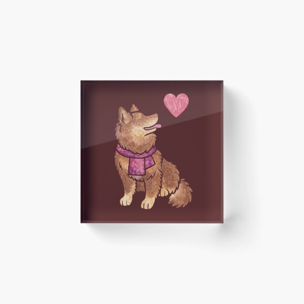 Item preview, Watercolour Finnish Lapphund dog designed and sold by animalartbyjess.