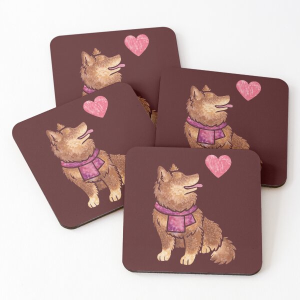 Item preview, Watercolour Finnish Lapphund dog designed and sold by animalartbyjess.