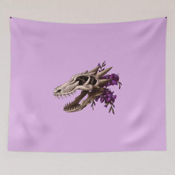 Item preview, Dragon Skull with Flowers designed and sold by Shadehlyne.