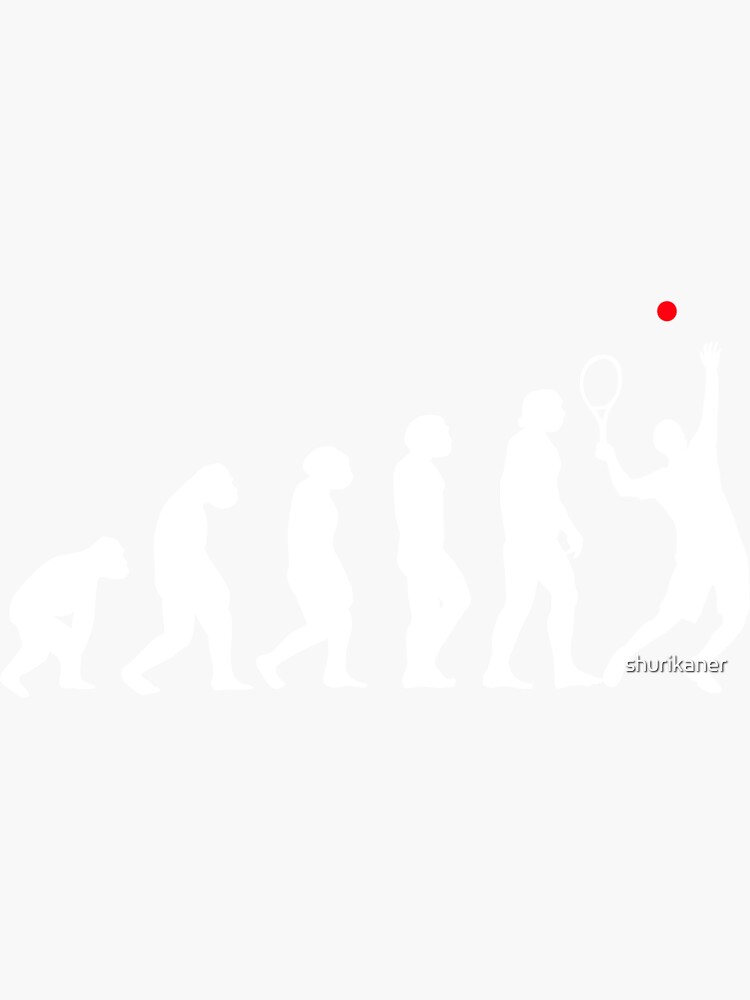 "Tennis evolution tennis player tennis racket sport" Sticker by