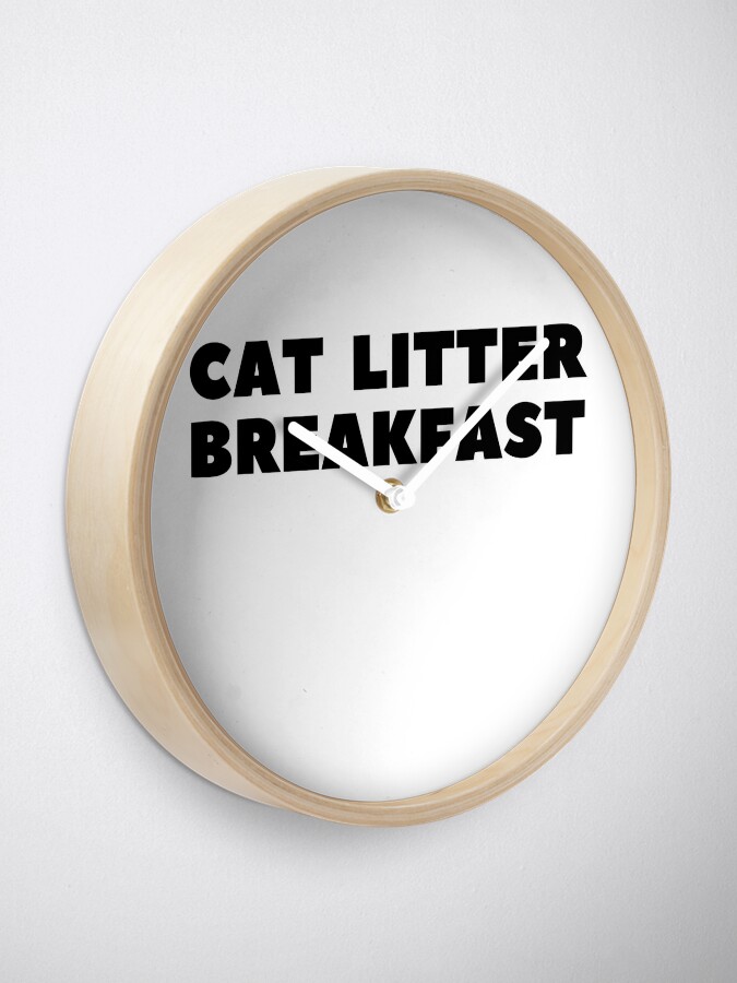 Thumbnail 2 of 4, Clock, Cat Litter Breakfast designed and sold by RetinalKandy.