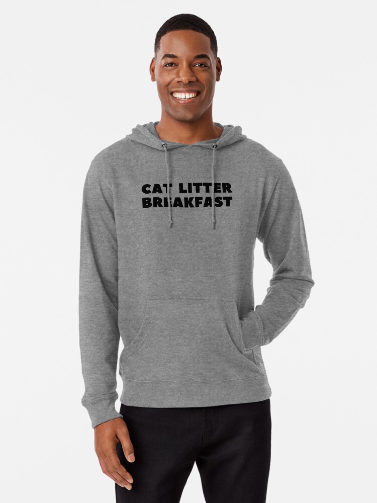 Lightweight Hoodie, Cat Litter Breakfast designed and sold by RetinalKandy