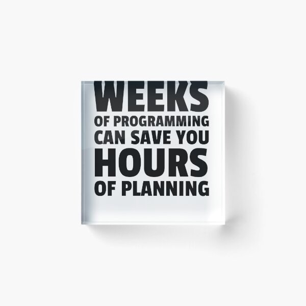 Item preview, Plan your programming. designed and sold by ninjalabs.
