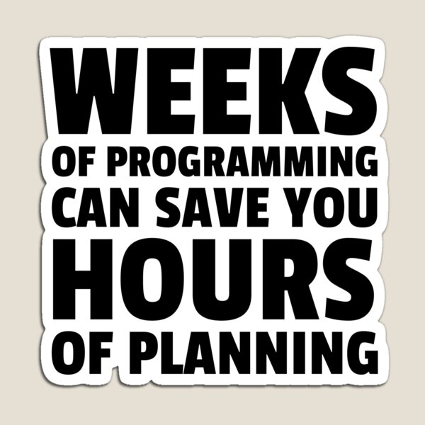 Item preview, Plan your programming. designed and sold by ninjalabs.