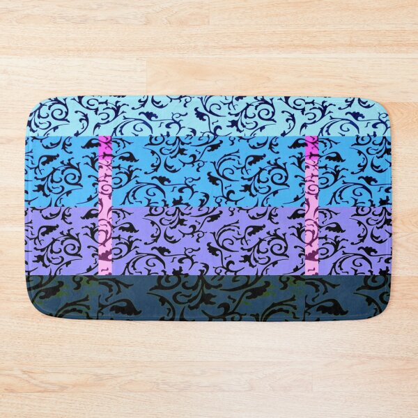 Item preview, ARABIATA 23 black blue patterns Morocco Essaouira flowers leaves design arabesques scrolls decor designed and sold by dragonemma.