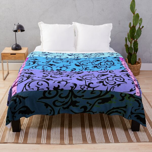 Item preview, ARABIATA 23 black blue patterns Morocco Essaouira flowers leaves design arabesques scrolls decor designed and sold by dragonemma.