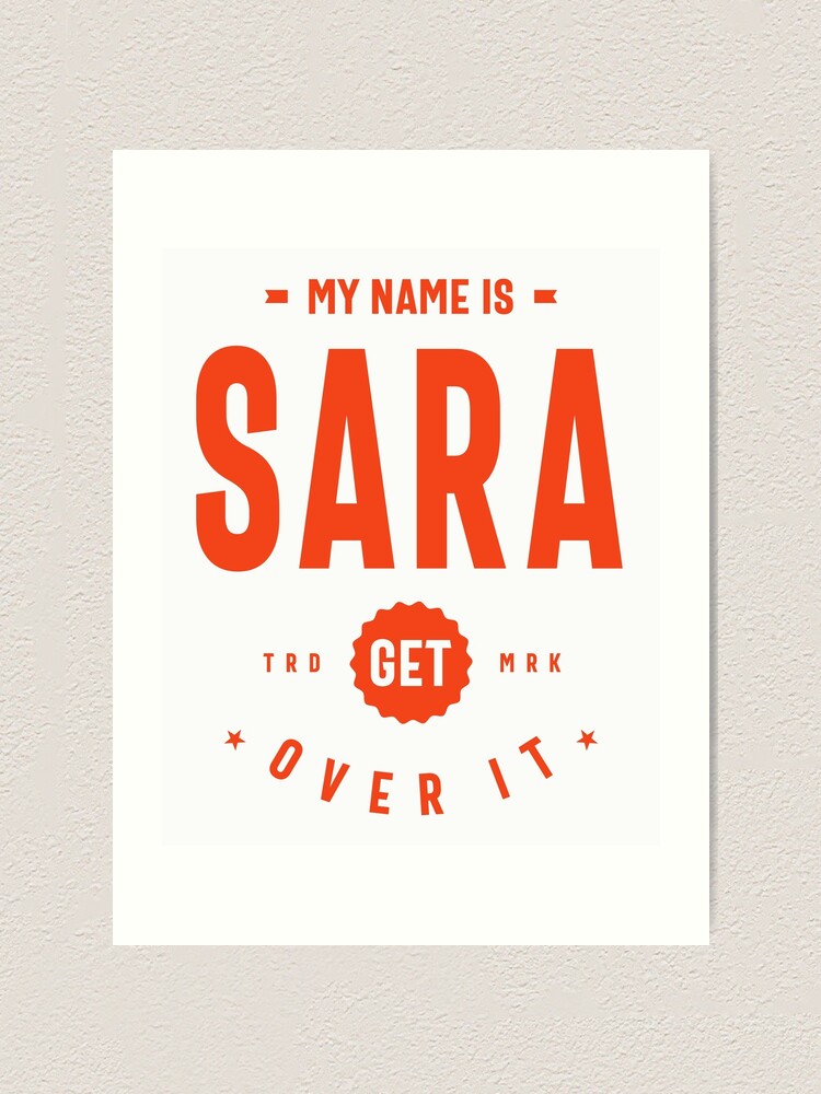 Sara Personalized Name Birthday Gift Art Print By Cidolopez Redbubble