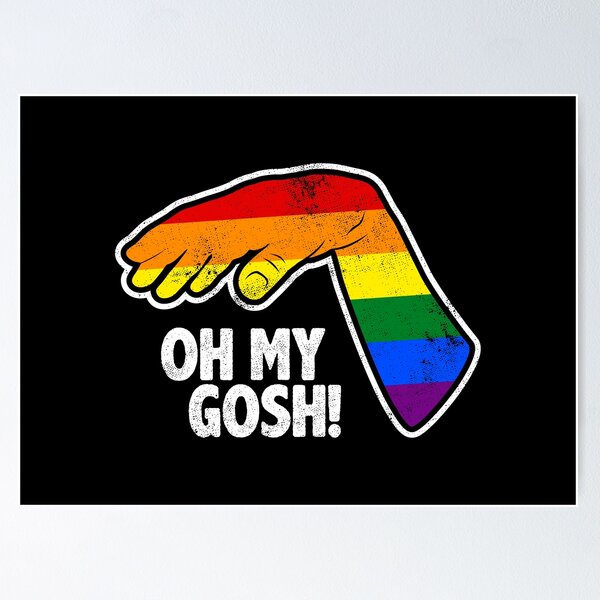 Item preview, FUNNY GAY HAND, LGBT, OH MY GOSH HAND IN COLORED LOOK, BY SUBGIRL designed and sold by SUBGIRL.