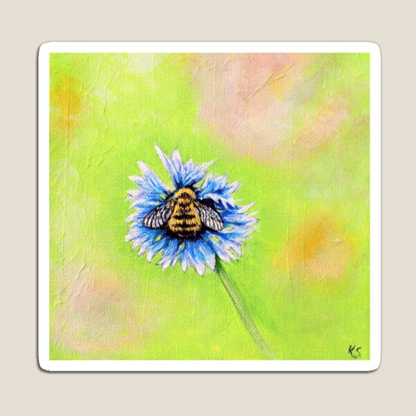 Item preview, Bumble Bee on a Flower Painting designed and sold by Art by Kirsten Sneath.