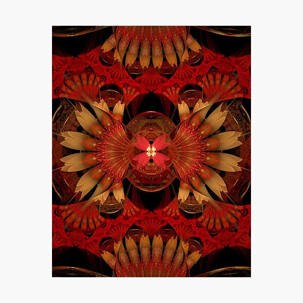 Item preview, Bipolar Shapes-Mural 4 Red Lotus designed and sold by plunder.