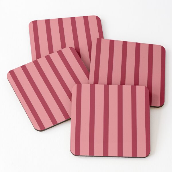 Artikelvorschau, Hübsches rosa und rotes Streifenmuster entworfen und verkauft von Poetic Patterns Studio.
