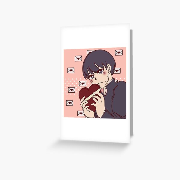Anime Valentines Greeting Cards Redbubble