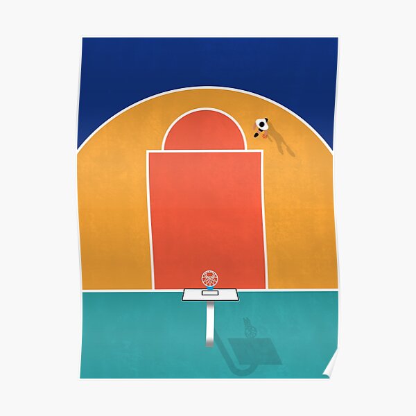 "Shoot Hoops Aerial Illustration " Poster by TheDroneMan Redbubble