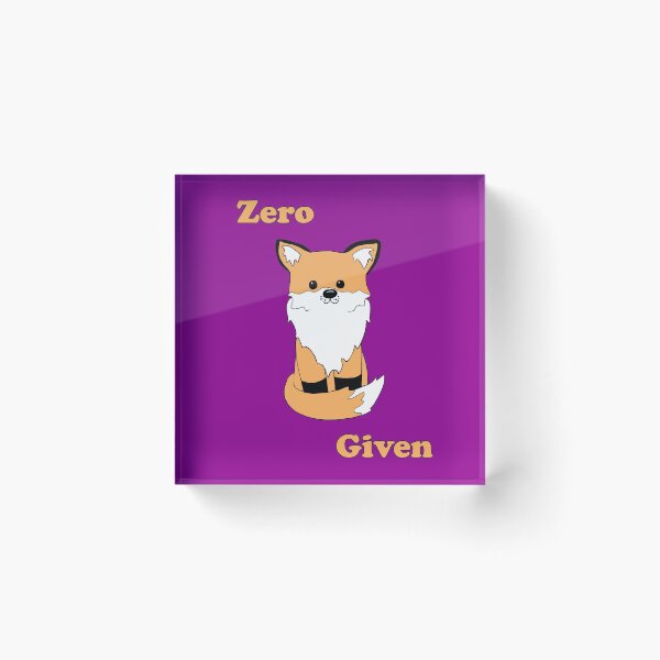 Item preview, Zero Fox Given designed and sold by alisadesigns.