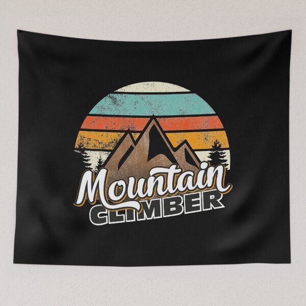 Item preview, Mountains climber climbing gift retro bouldering vintage mountaineer designed and sold by teeseeds.