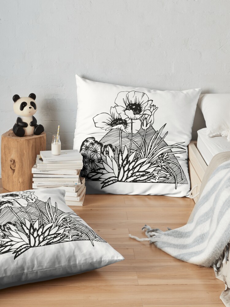 Alternate view of Palm Springs Inspired Botanicals Floor Pillow