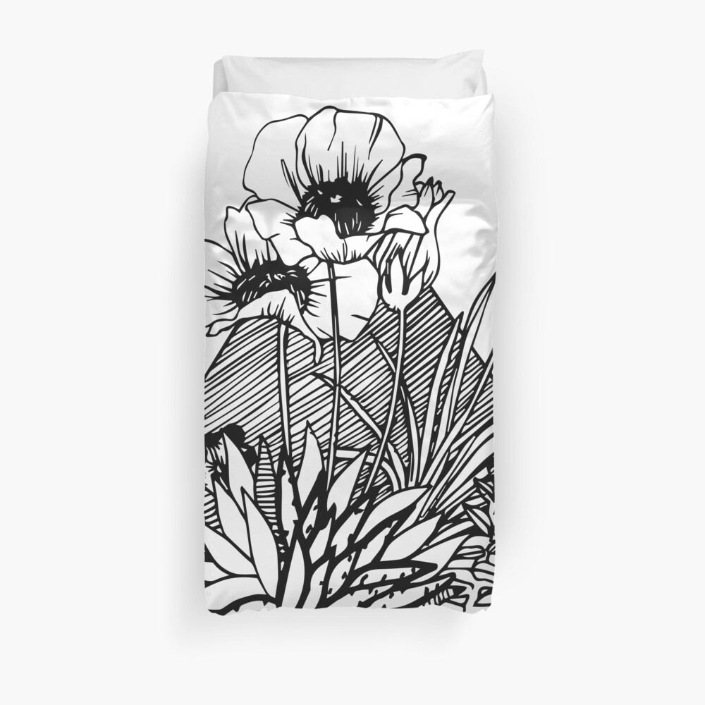Palm Springs Inspired Botanicals Duvet Cover