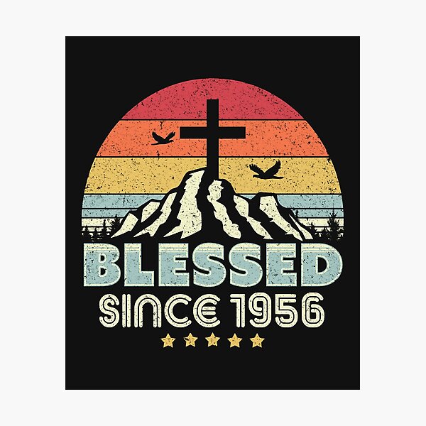 Item preview, Blessed Since 1956 Design. Vintage, Christian Birthday Gift Product designed and sold by PackAPunch.
