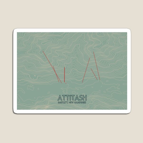 Item preview, Attitash Contour Topography Map designed and sold by ChasingGnarnia.