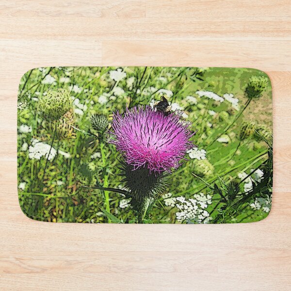 Item preview, Purple Thistle Plant Queen Anns Lace Flowers  designed and sold by SillaHoekstra.