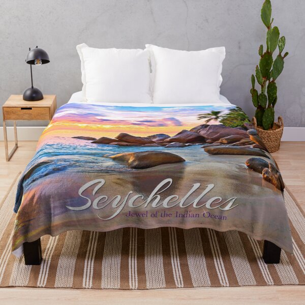 Item preview, Vintage-Style Seychelles Travel Poster designed and sold by travelwitheric.