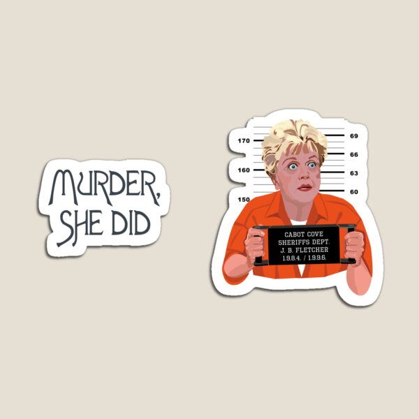 Item preview, Murder she did, Murder she wrote. Jessica Fletcher serial killer. Angela Lansbury designed and sold by wheatbeltdesign.