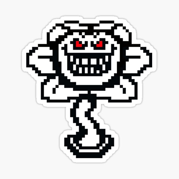 Flowey Undertale Pixel Logo Stickers for Sale