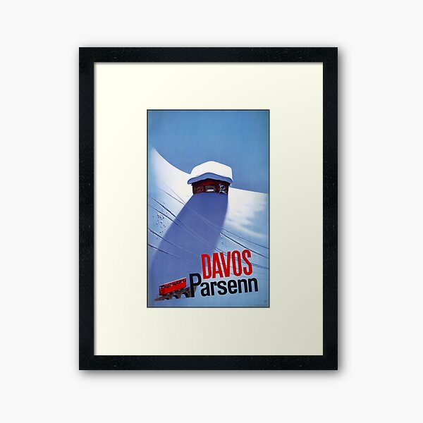 Item preview, Davos Parsenn vintage travel poster designed and sold by stickart-marek.