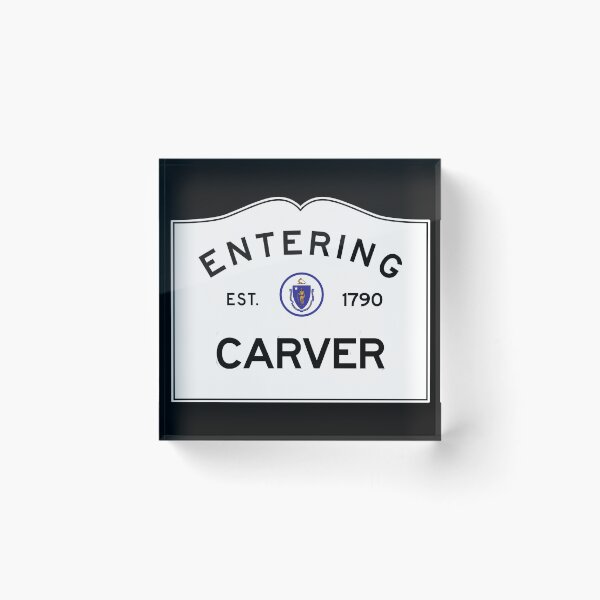 Item preview, Entering Carver - Commonwealth of Massachusetts Road Sign designed and sold by NewNomads.