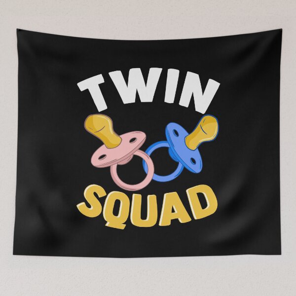 Item preview, Cute & Funny Twin Squad Twinning Baby Pacifiers designed and sold by perfectpresents.