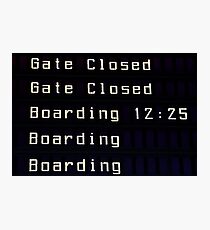 Airport information board. Photographic Print