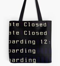 Airport information board. Tote Bag
