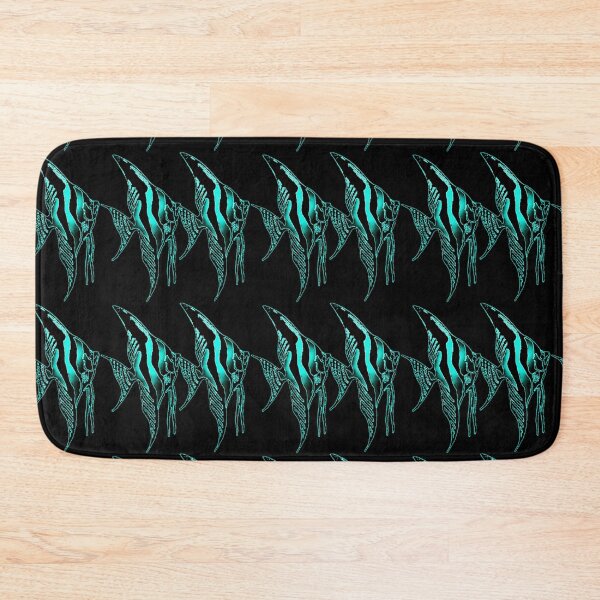 Item preview, Angelfish blue Logo Pair in Black background designed and sold by Nosnah.