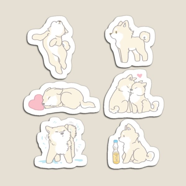 Item preview, Cute Shiba Inu Sticker Set (Merkazy) designed and sold by Merakzy.