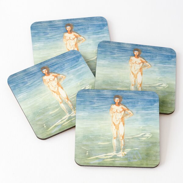 Item preview, Man Bathing (1899) by Edvard Munch designed and sold by digitalvintage.