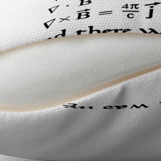 Alternate view of God said Maxwell Equations, and there was light. Floor Pillow