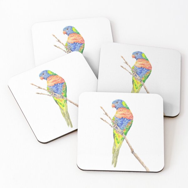 Item preview, Rainbow Lorikeet - watercolour of Australian parrot bird designed and sold by Zoya Makarova.