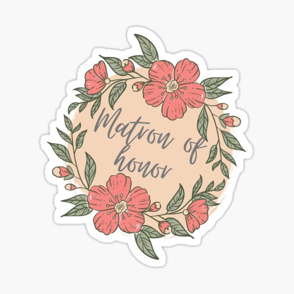 Item preview, Blush Pink Floral Matron of Honor Design designed and sold by Makattack99.