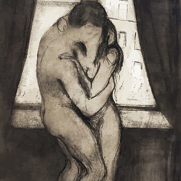 Artwork thumbnail, The Kiss (1895) by Edvard Munch by digitalvintage