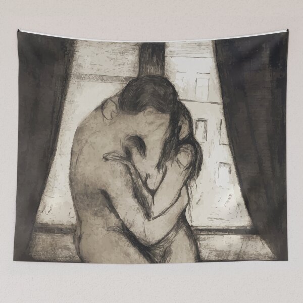 Item preview, The Kiss (1895) by Edvard Munch designed and sold by digitalvintage.