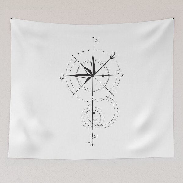 Item preview, Compass (Black Print) designed and sold by Mathildashop.